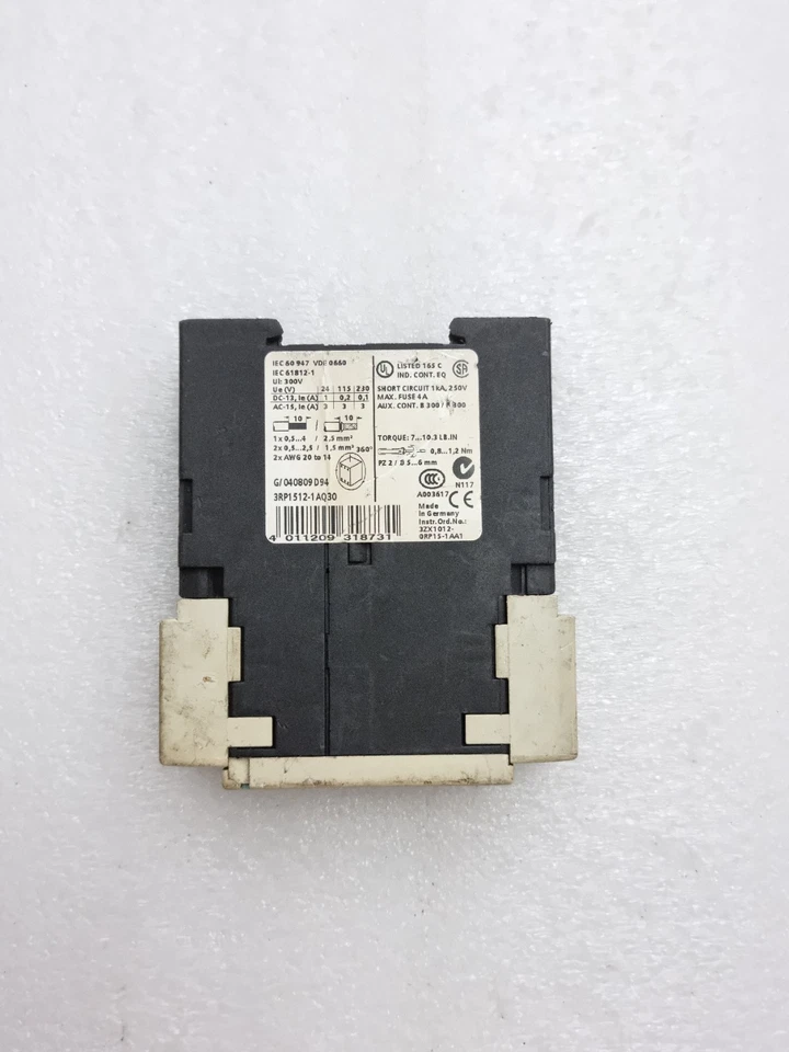 Siemens SIMIREL 3RP1512-1AQ30 On Delay Module (Used) Free Fast Ship